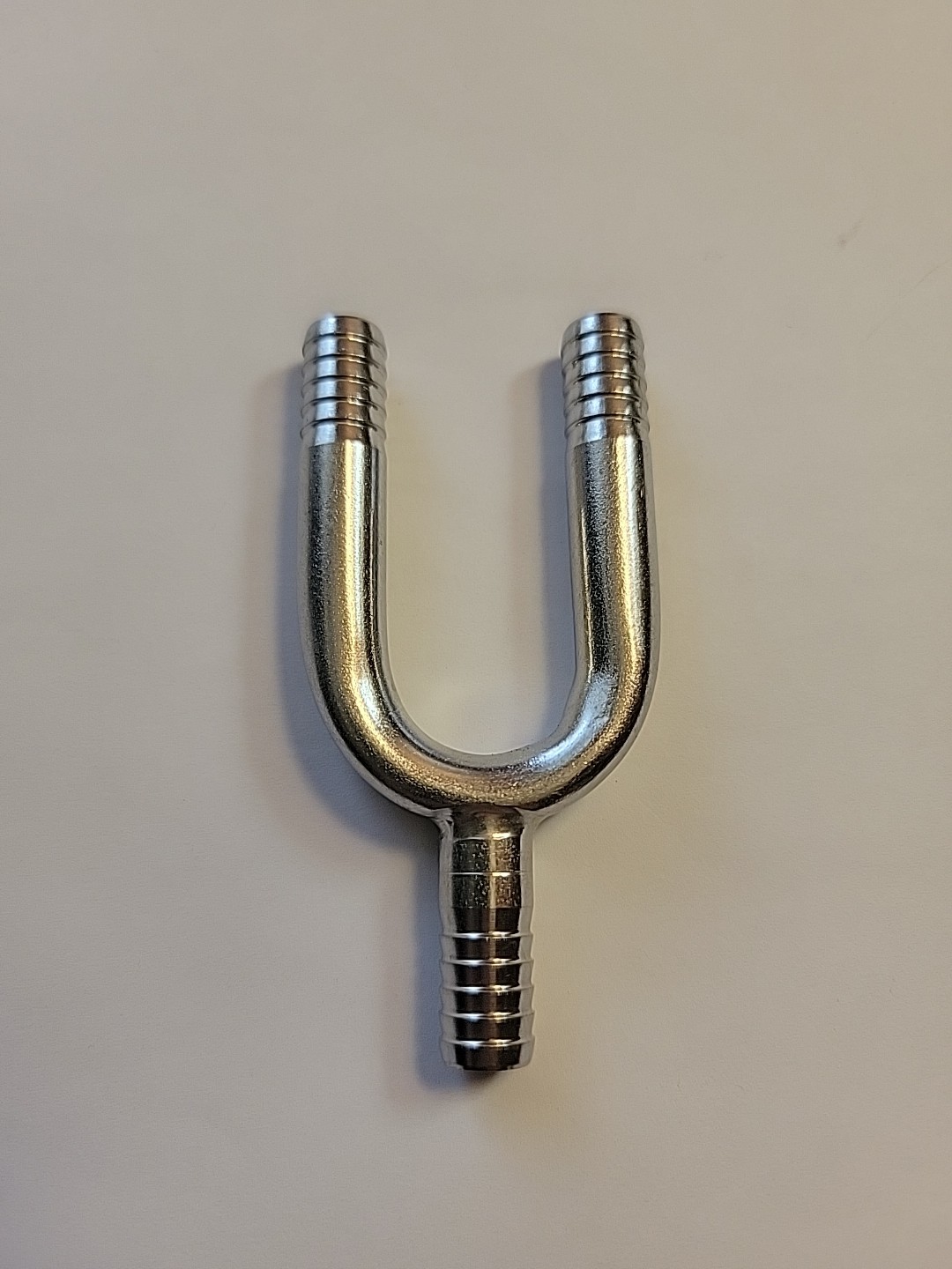 3/8 Stainless Steel Wye "Y" Fitting Barbed, Fits 3/8" ID Tubing Food Grade