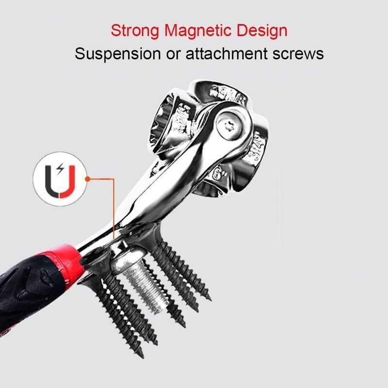 Multi-Function 48-in-1 Universal Wrench 360° Rotary Socket Spanner Repair Tool