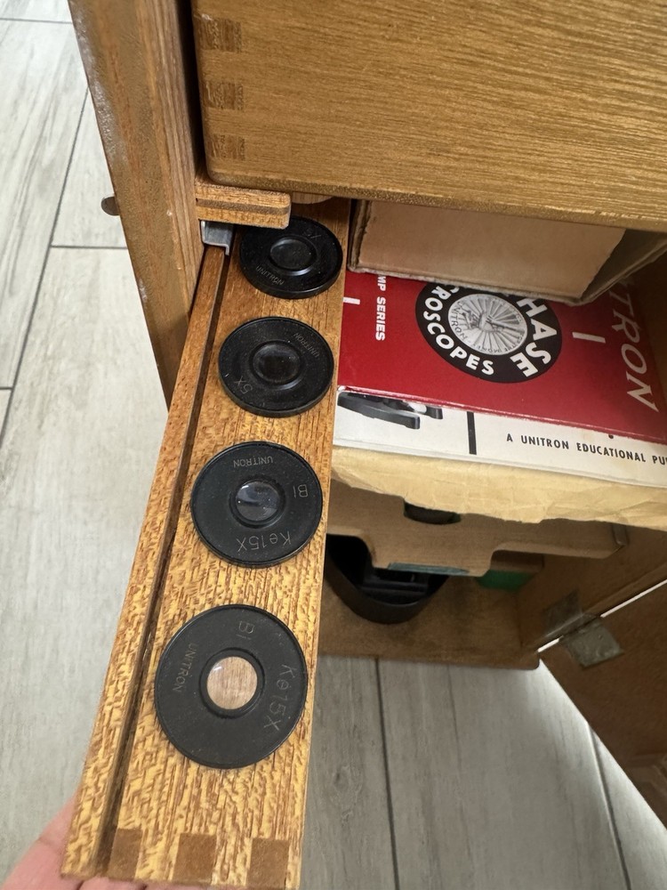 UNITRON BMLU Phase Microscope 15X Binocular Upright w/ Accessories