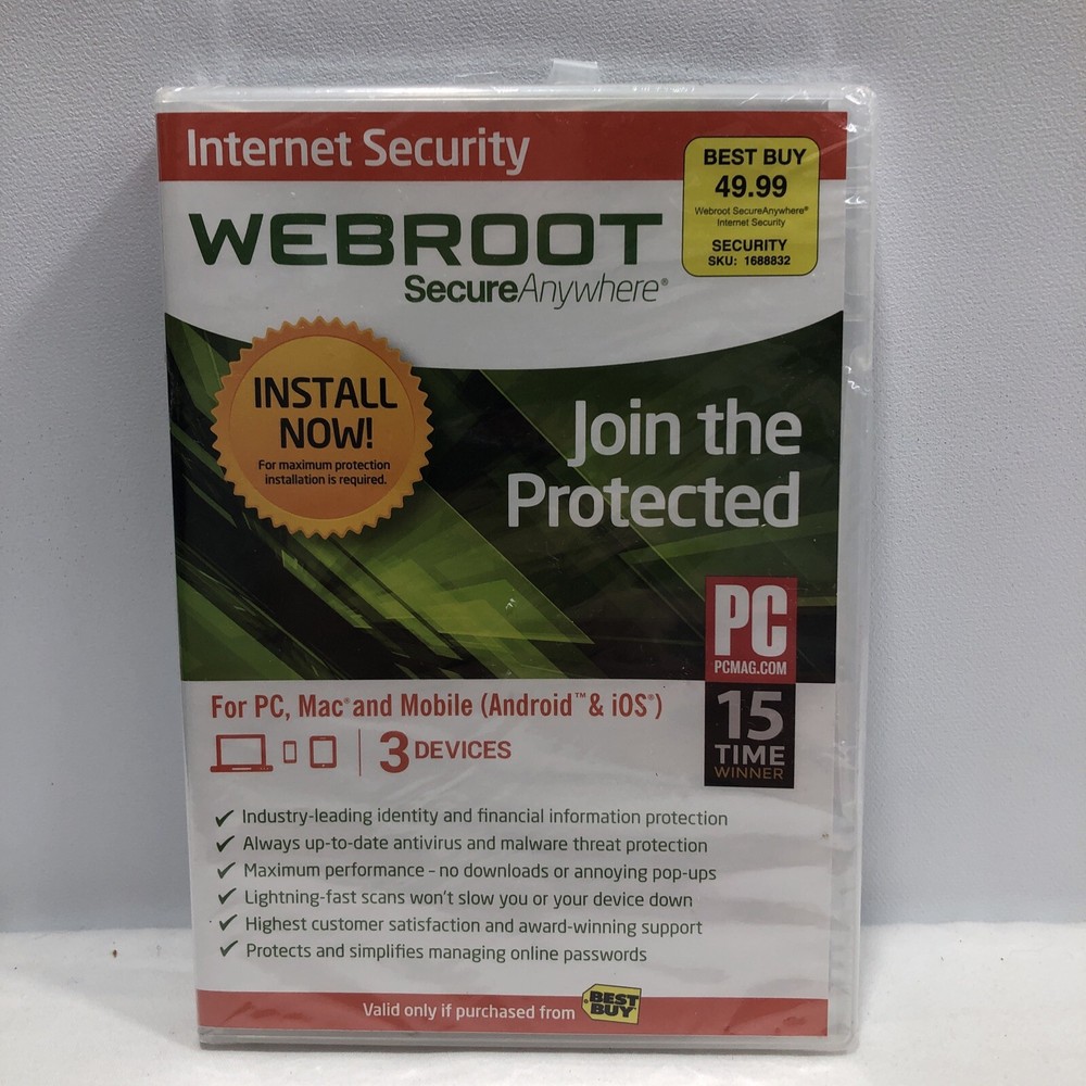 Webroot SecureAnywhere Internet Security - Full Version for Windows & Mac WBR00S
