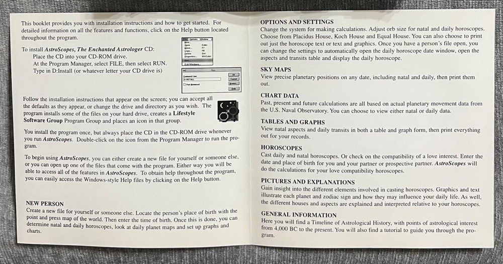 AstroScopes by Jeff S. Smith CD-ROM PC Windows 1994 software in good condition