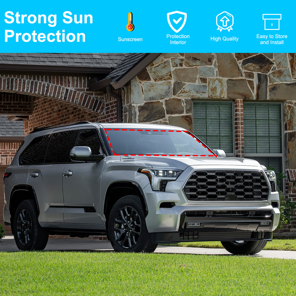 Windshield Visor SunShade Front Visor Shield UV Block For Toyota Sequoia 2021-24