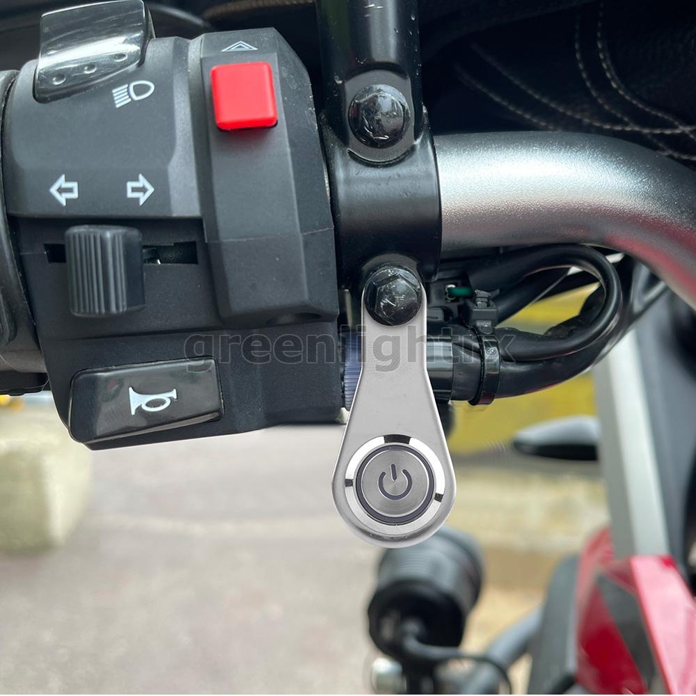LED Motorcycle Switch ON/OFF Handlebar Mount Push Button 12V Headlight Fog Light