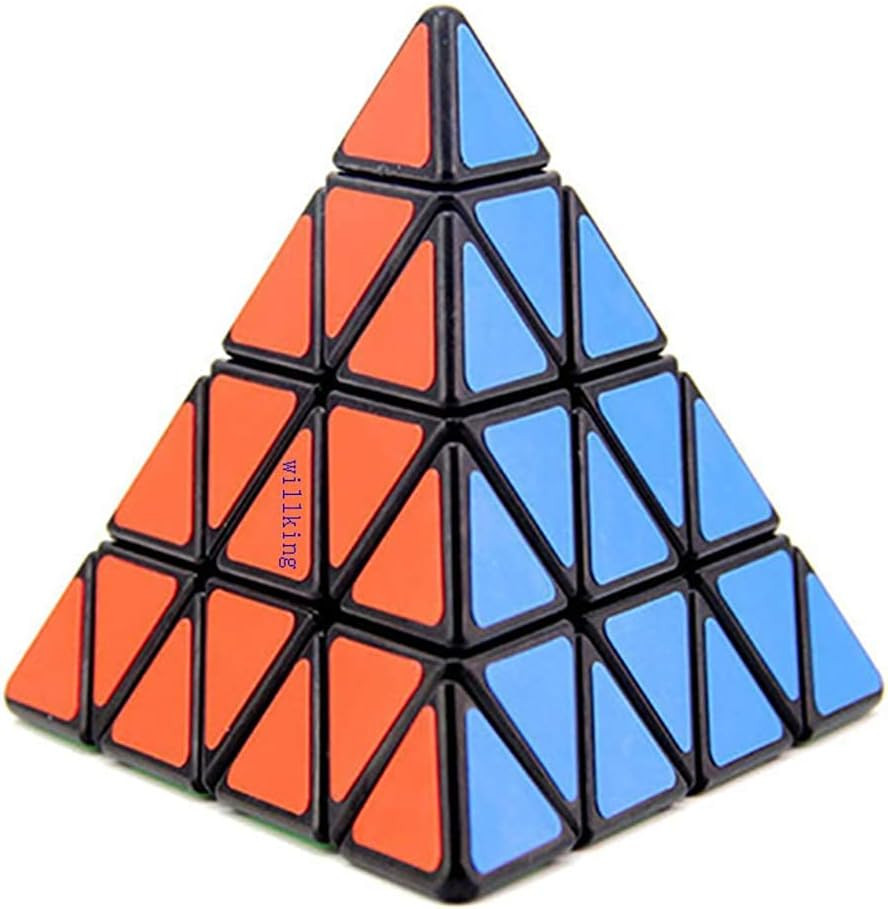 Pyramid Speed Cube 4X4 Pyraminx Puzzle Triangle Twist Magic Cube Black