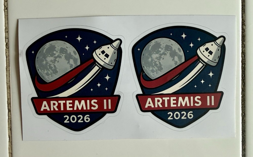 NASA ARTEMIS-MOON MISSION Vinyl Decals & Embroidered Patch-69 Space Program Pin