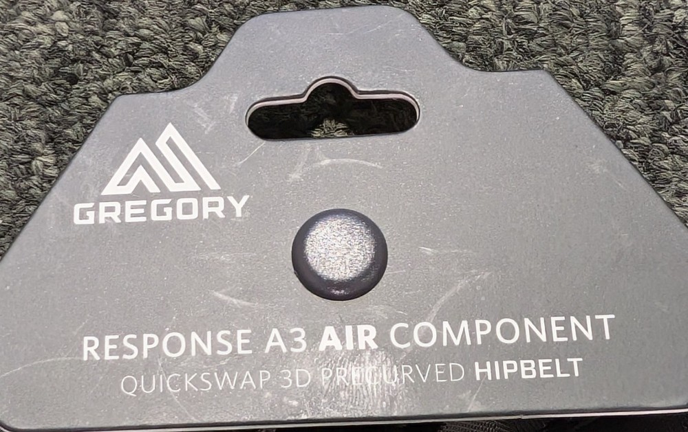 GREGORY QUICKSWAP 3D PRECURVED HIPBELT/ RESPONSE A3 AIR COMPONENT