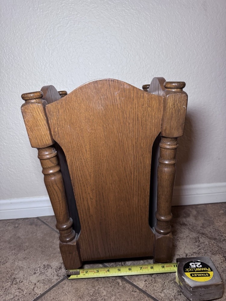 vintage oak umbrella stand