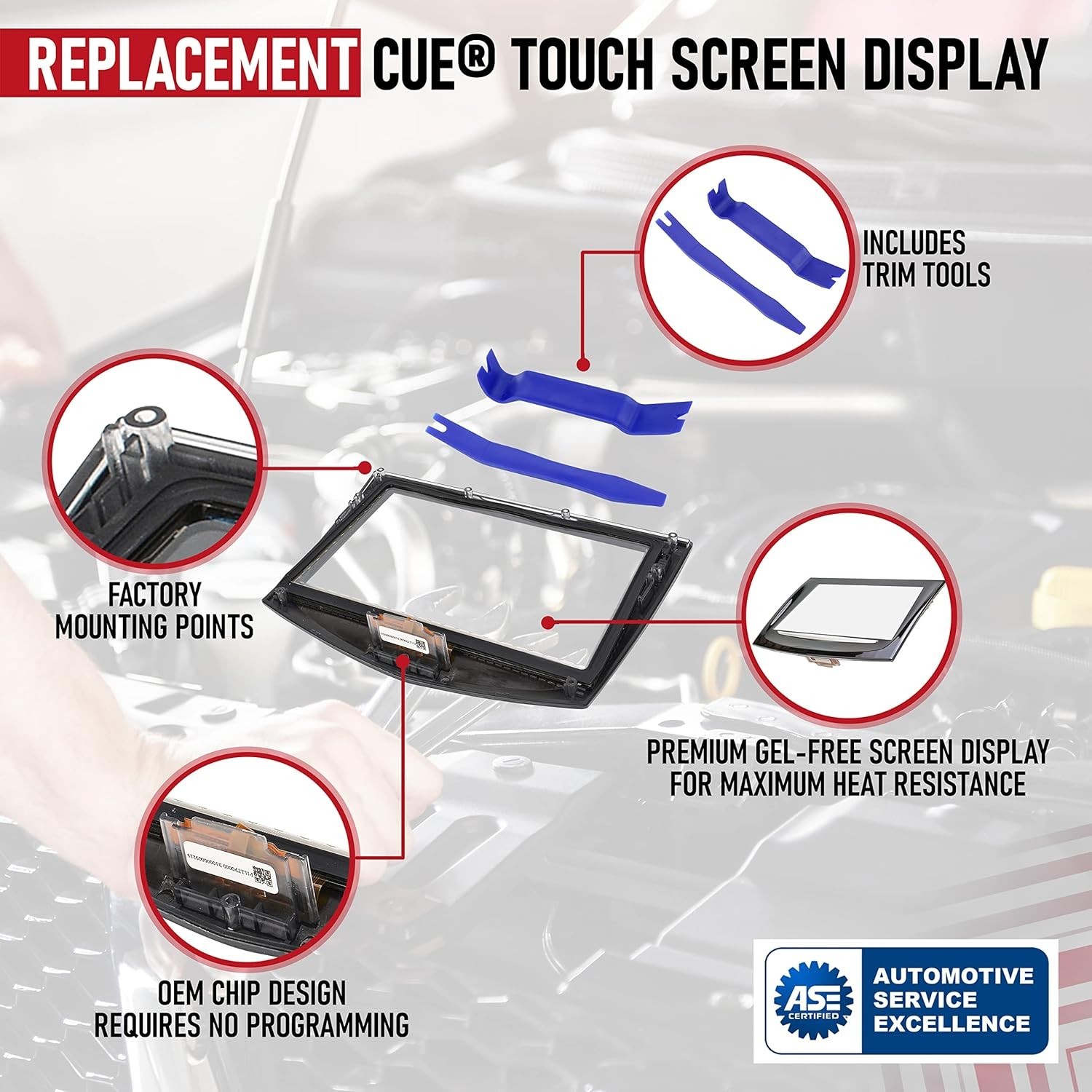 Replacement CUE Touch Screen Display - Compatible with Cadillac Vehicles - ATS,