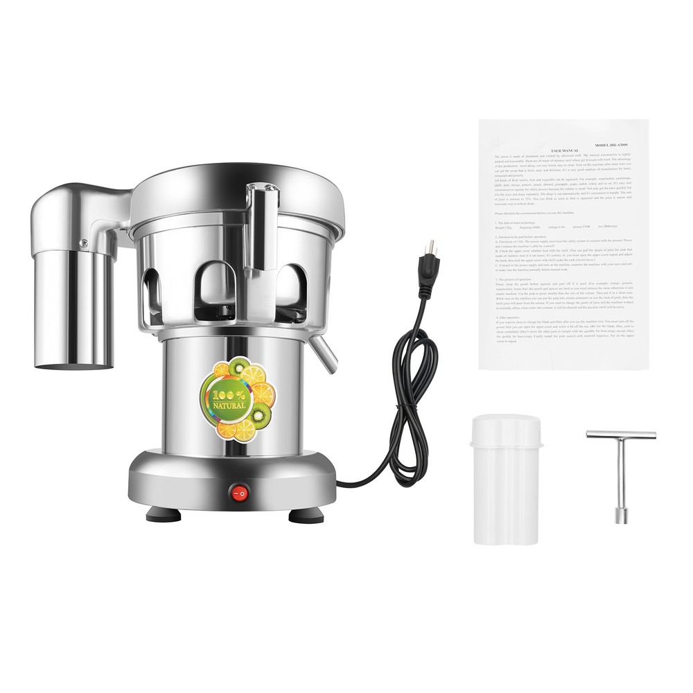 Modern 370W Commercial Juice Extractor Fruit Vegetable Juicer Extractor Silver