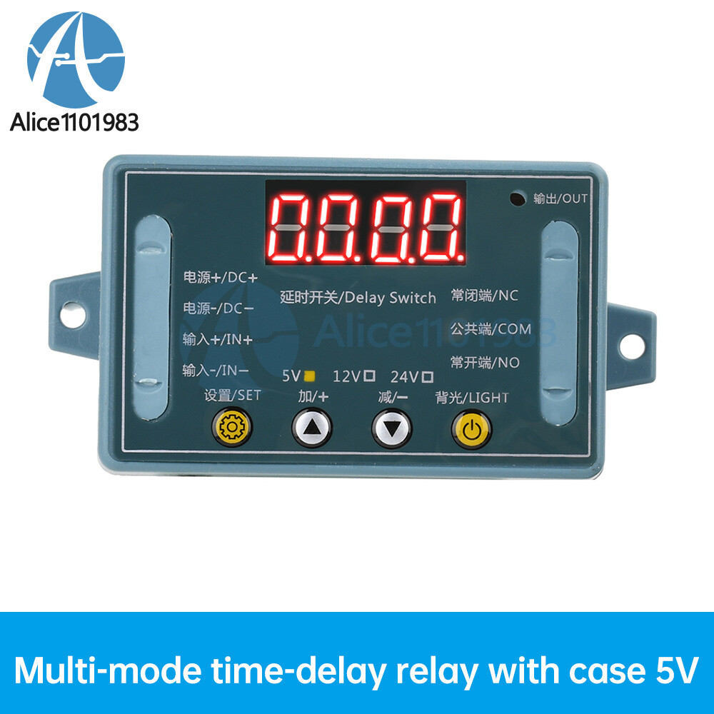 DC 5V 12V 24V 10A Delay Time Relay Module Programmable LED Timer Control Switch