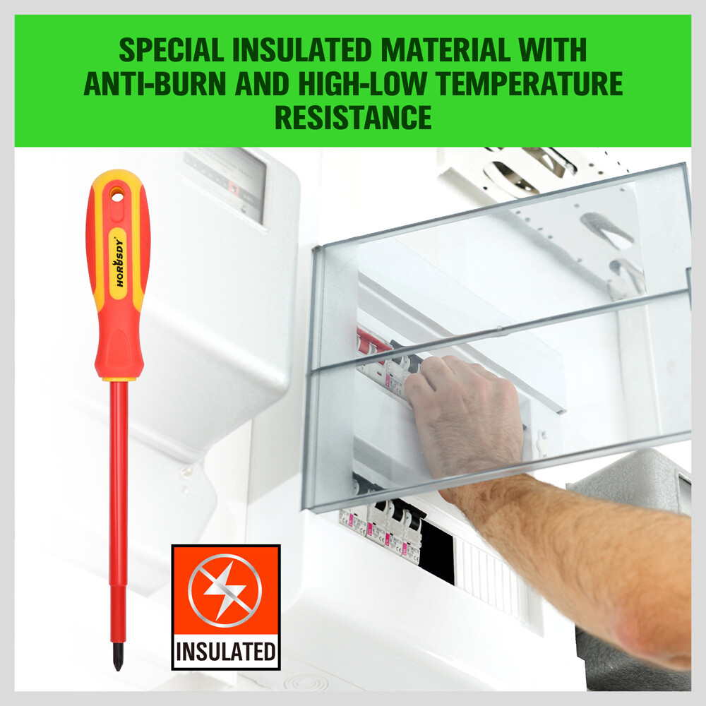 6pc Electrician's Insulated Magnetic Electrical Hand Screwdriver Tool Set New