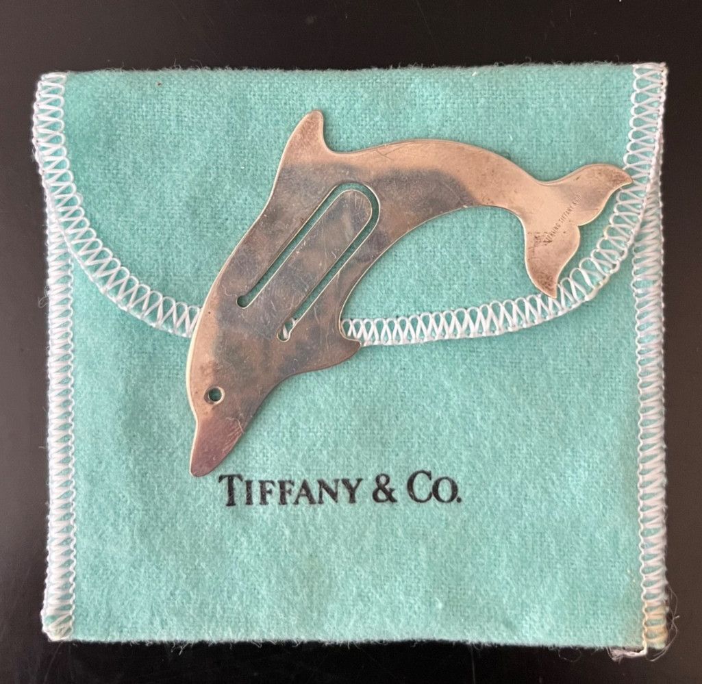 Tiffany & Co. Sterling Silver BOOKMARK Dolphin Porpoise Bookmarker Engraved
