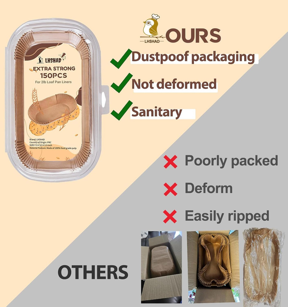 Loaf Pan Liners, Loaf Pan Liners for Baking Bread 9x5, Bread Pan Parchment Liner
