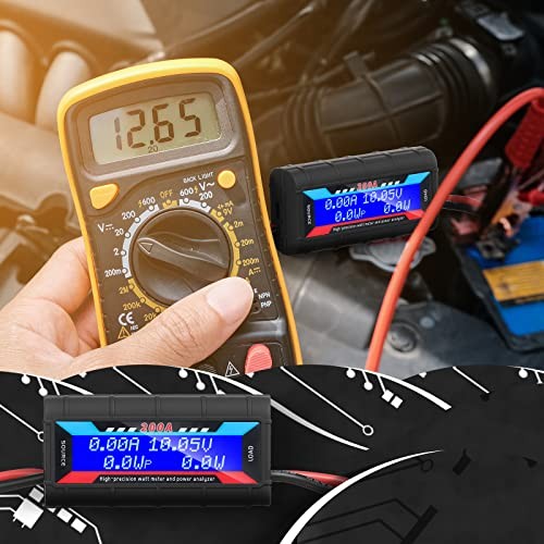 2 Pcs 200A High Precision Watt Meter Power Analyzer Battery 20000.0