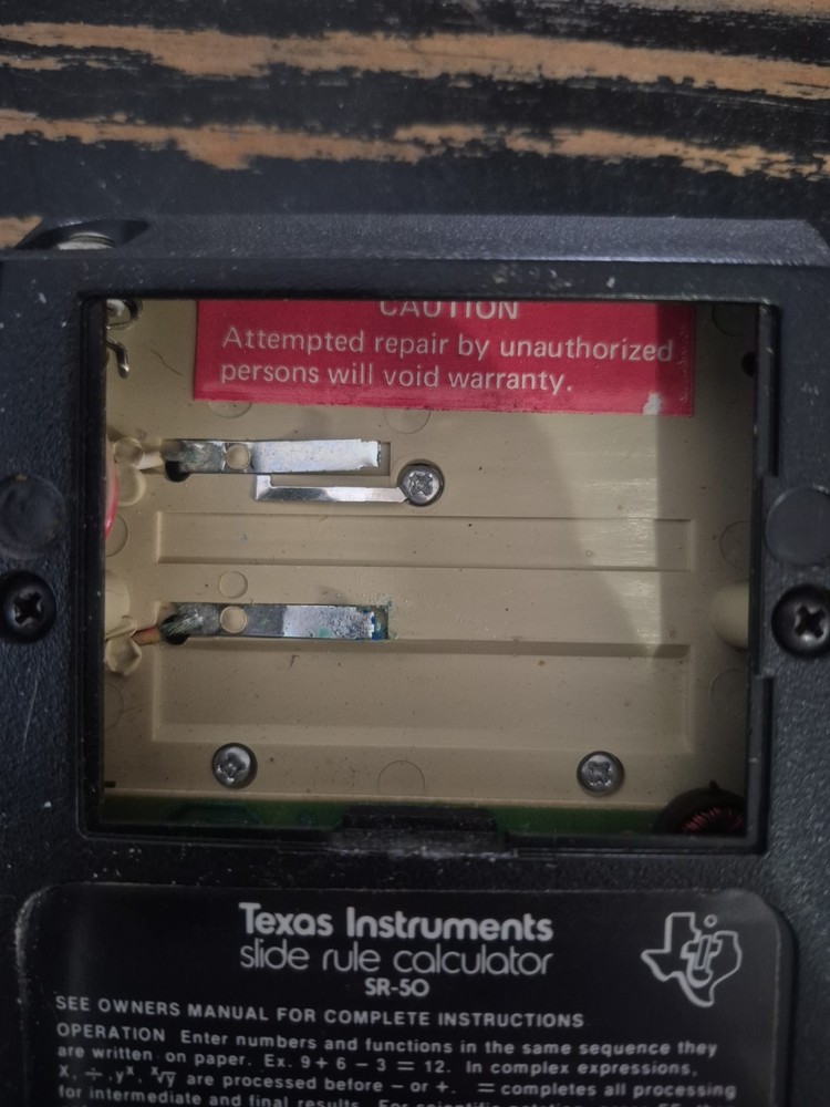 Texas Instruments Vintage SR-50 Electronic Calculator - Not Working