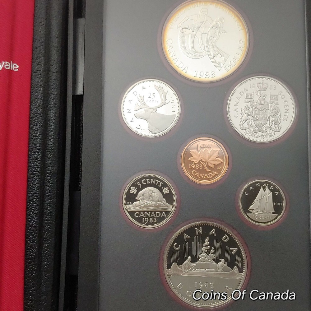 1983 Canada 7 Coin Prestige Silver Dollar PROOF Set - DEEP CAMEO #coinsofcanada