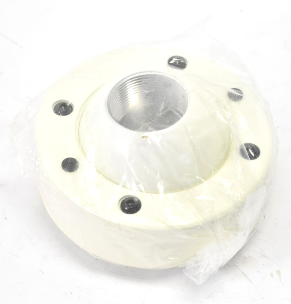 Swivel Adapter For Pendant Mount Ivory Finish Compatible With Hanwha Techwin