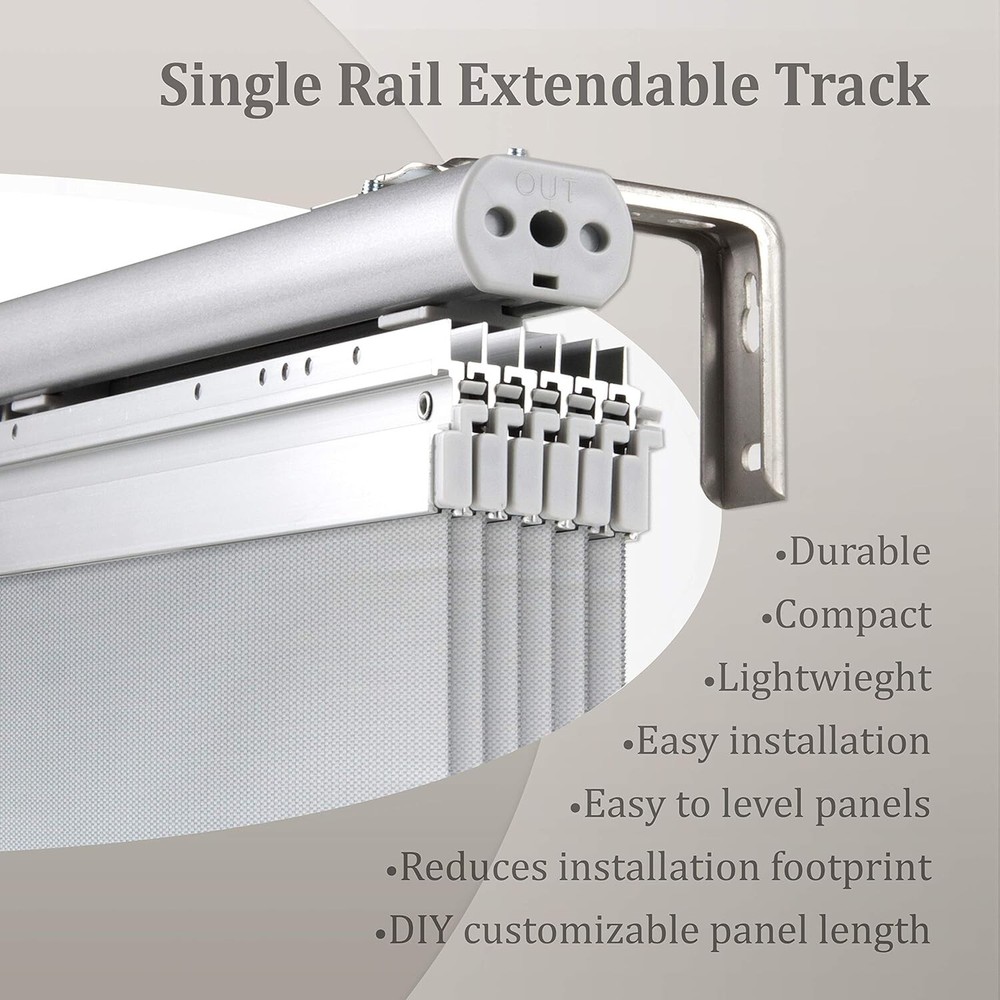 Rod Desyne Adjustable Panel TRACK ONLY (White)