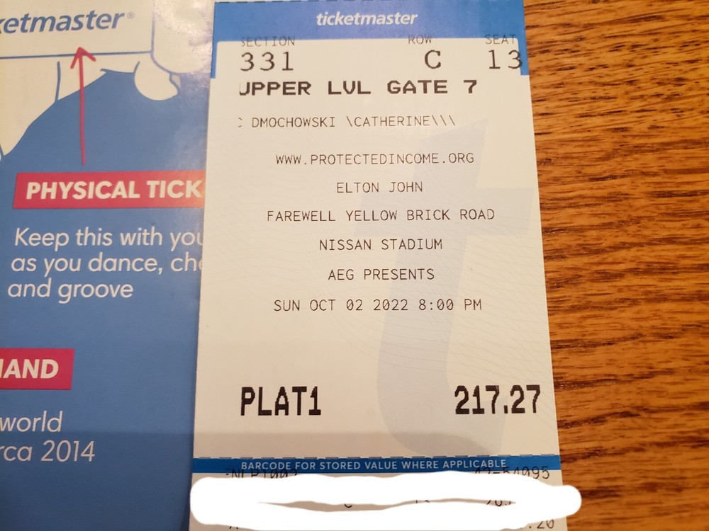 Elton John concert tickets