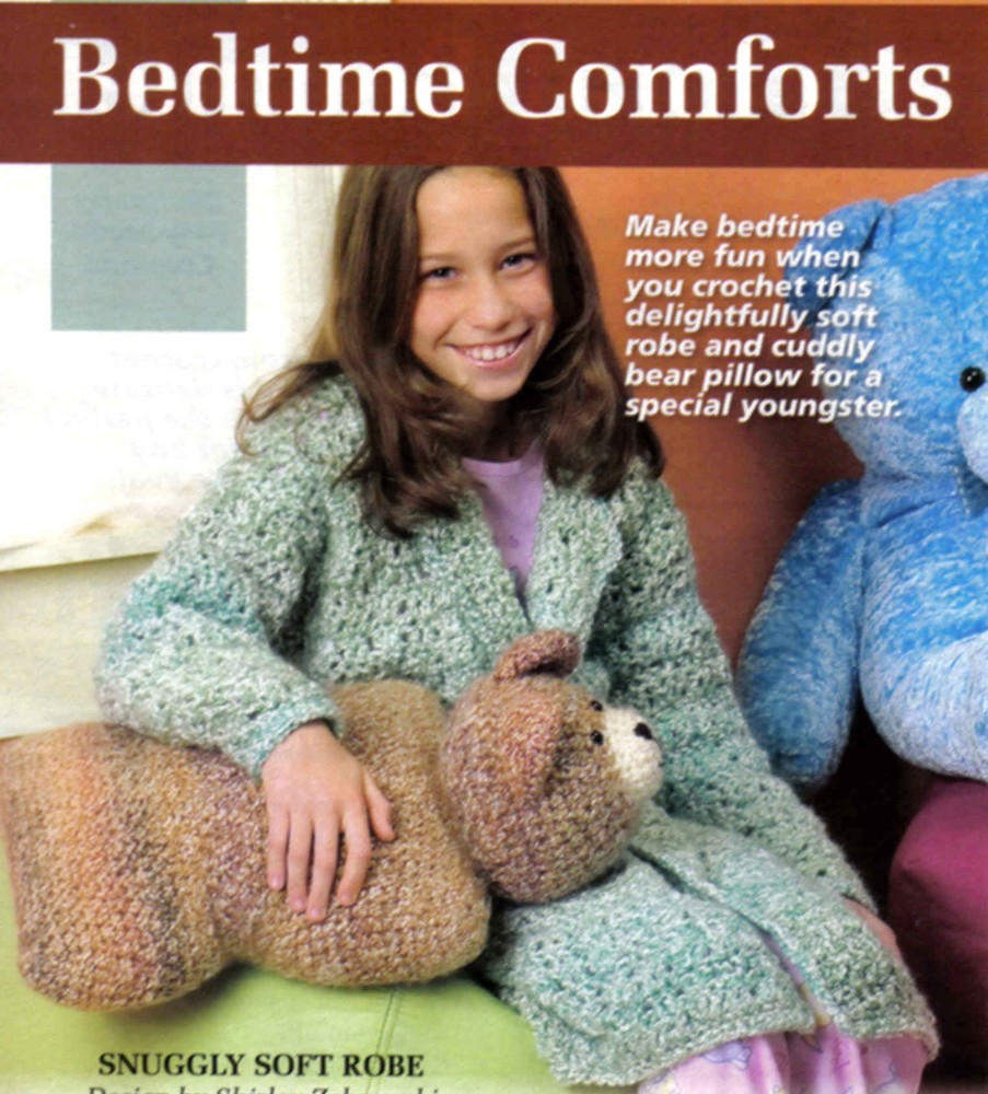 COZY Bedtime Comforts/Kid's Robe/Bear/Crochet Pattern INSTRUCTIONS ONLY