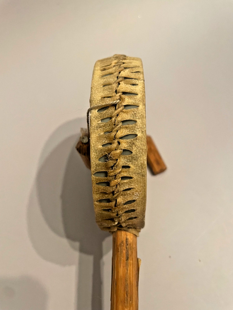 Vintage Hand Spin Monkey Drum Double Sided Tic Toc Instrument Giraffe Kenya