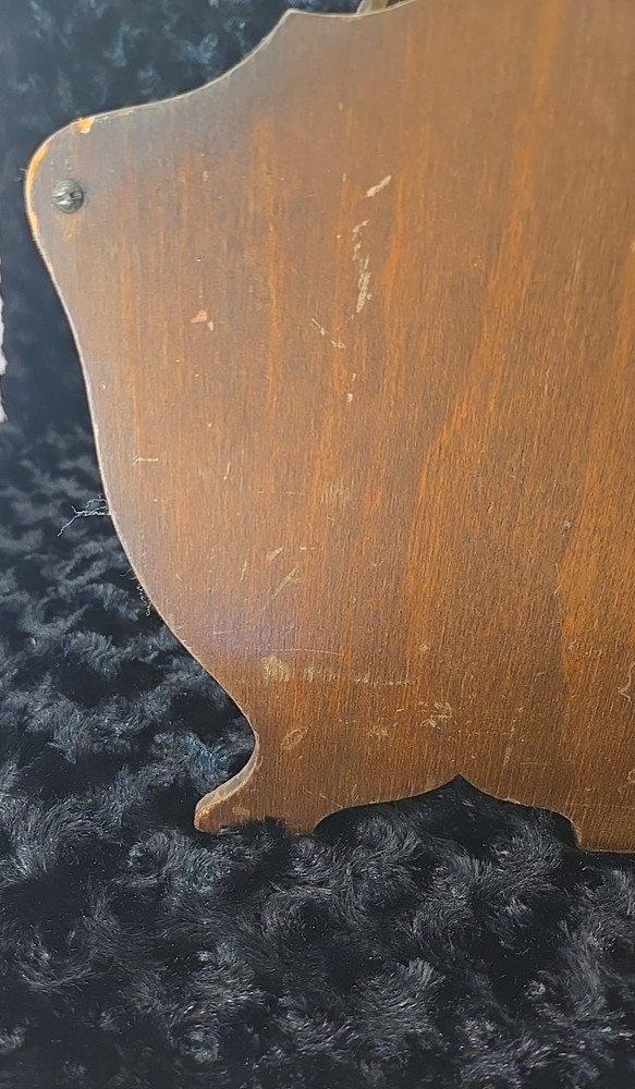 Vintage Wood Sewing Box hinged Flip Lid knobs Handle Primitive Colonial Caddy