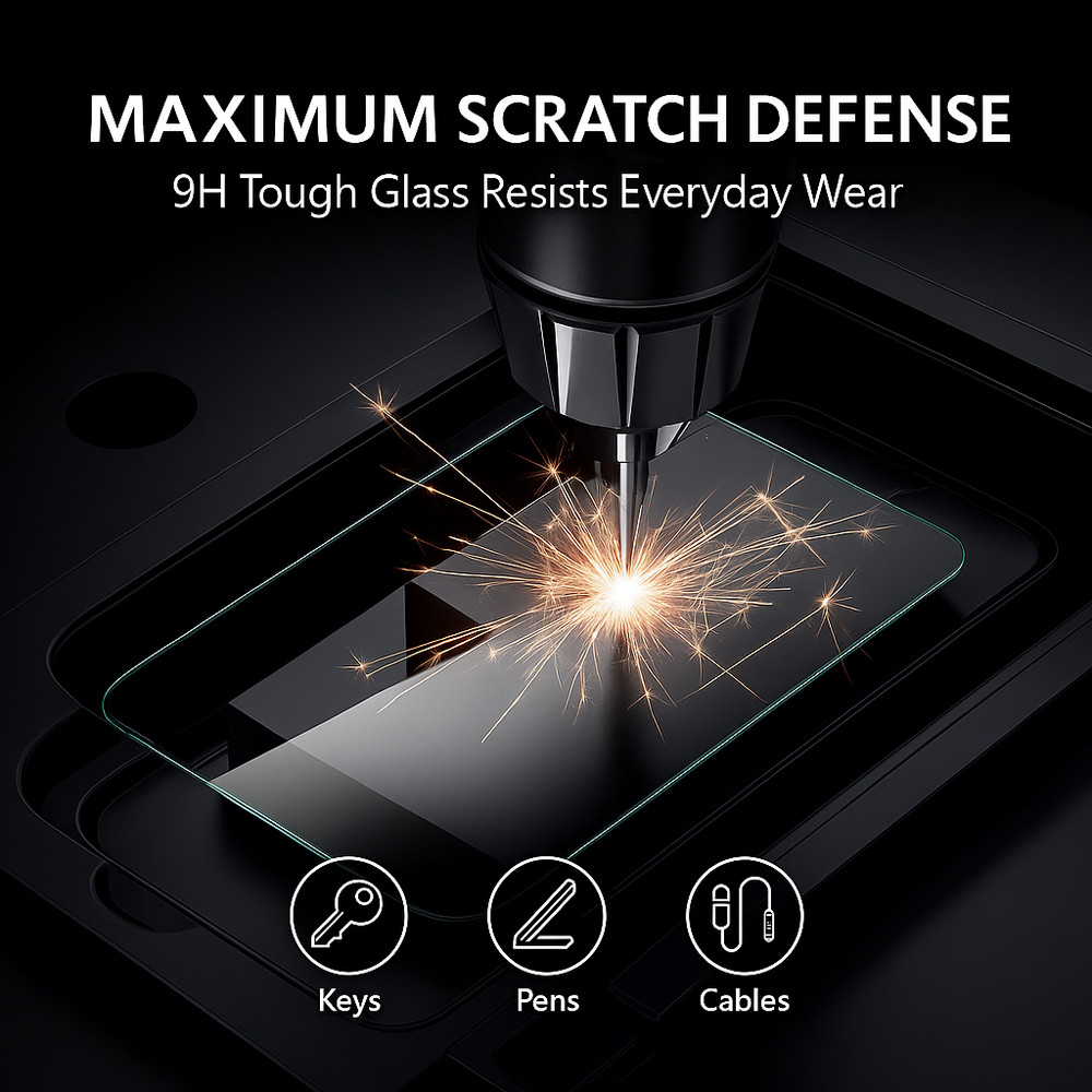 Burjme iPhone 16 Pro Max (5th Gen) Shatterproof Tempered Glass Screen Protector