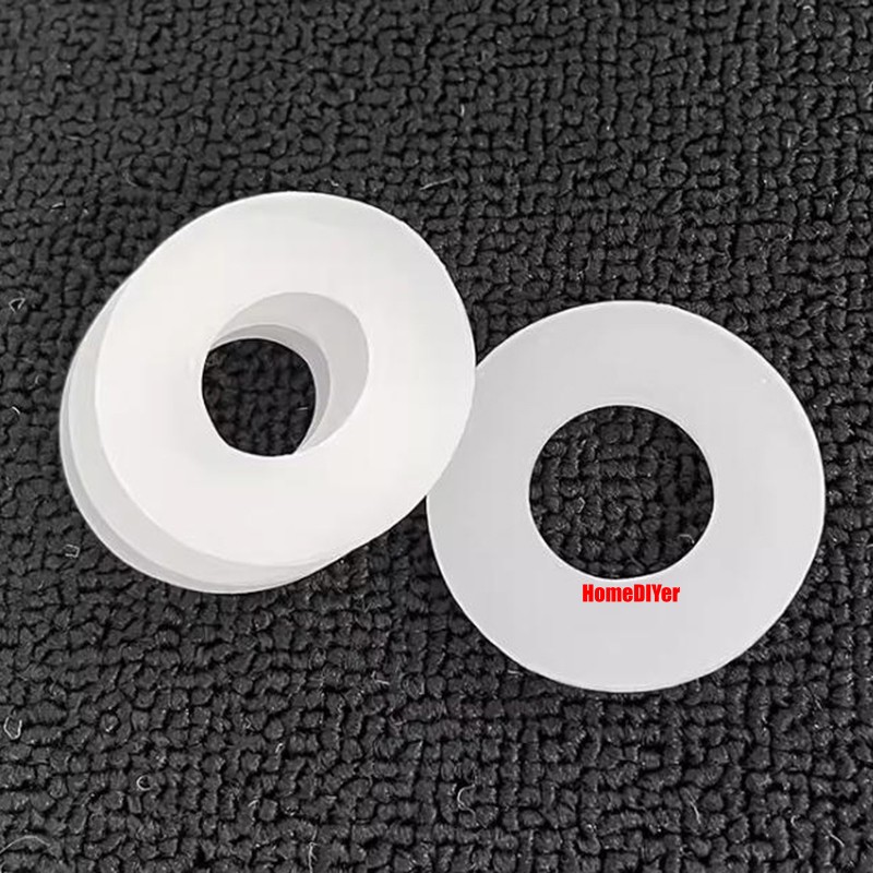 Round White Silicone Rubber Washer Flat Seal Gaskets High Temp Pads ID 22-152mm