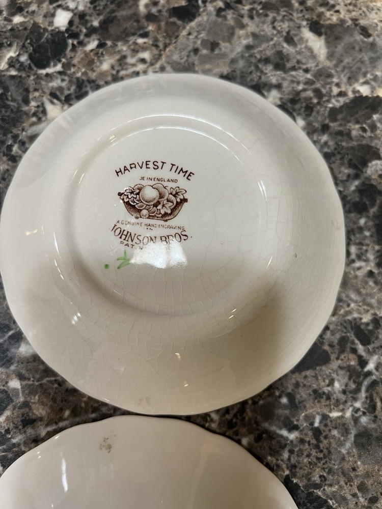Johnson Bros Harvest Time Vintage Ceramic Dinner Set Fruit Pattern England