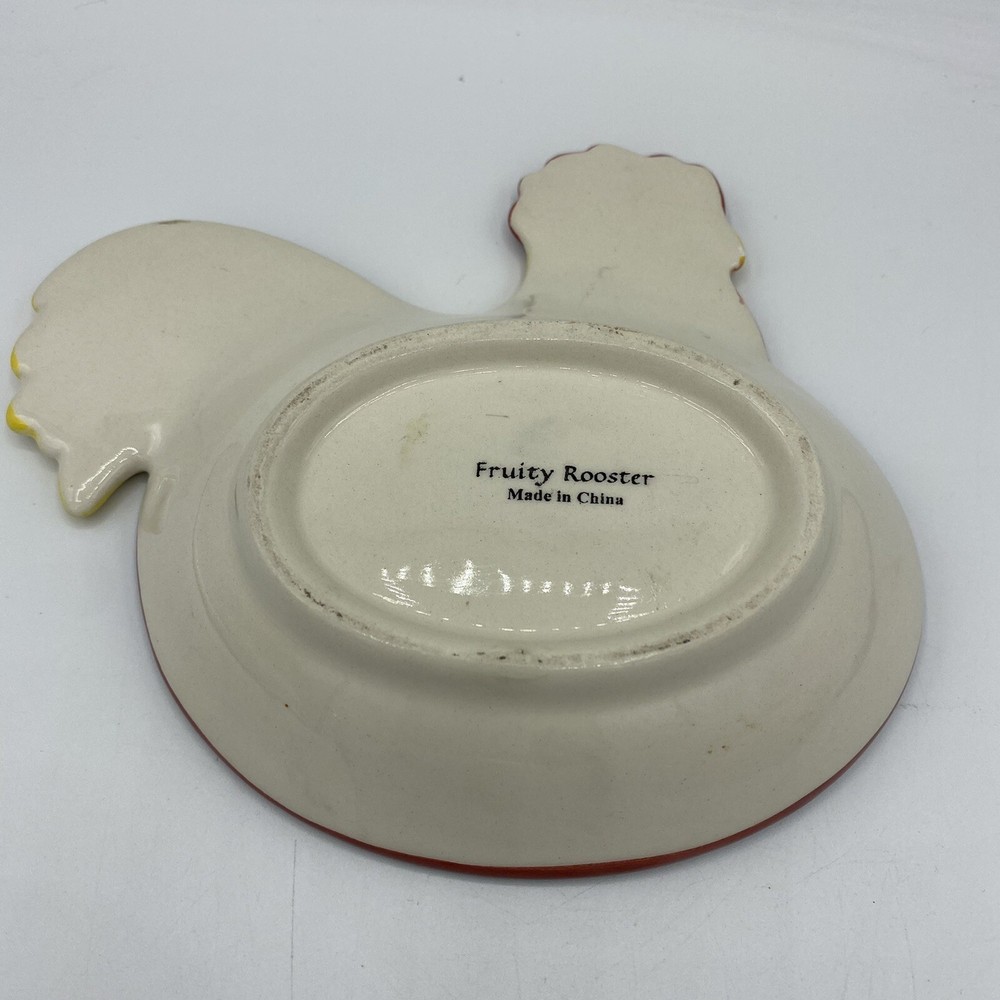 Rooster Candy Dish Trinket Dish Kitchen Deco Ceramic Tableware Country Farm
