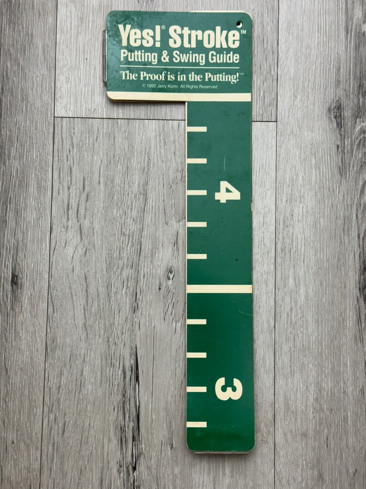 YES! Stroke Putting & Swing Guide 1992 Jerry Korte Golf Training Aid Proof