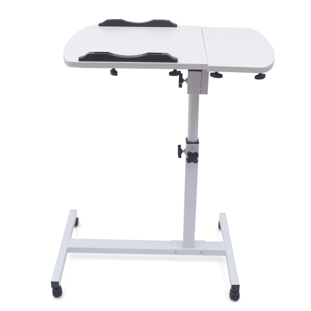 Over Bed Table Mobile Rolling Laptop Stand Computer Bedside Table Adjustable New