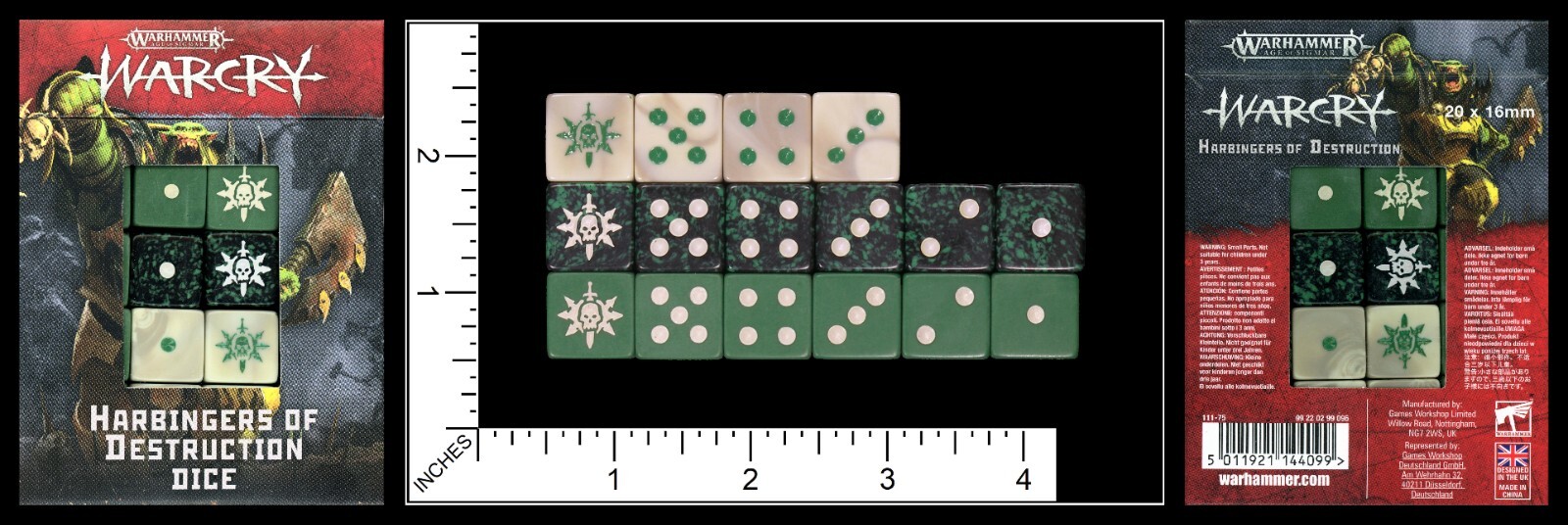 Warhammer Warcry: Harbingers of Destruction Dice (16 Dice!) NEW