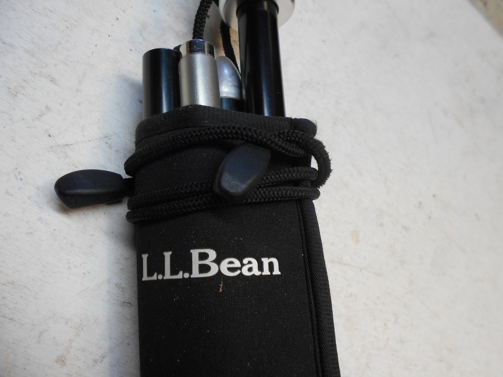 LL Bean fold up hiking trekking pole + case