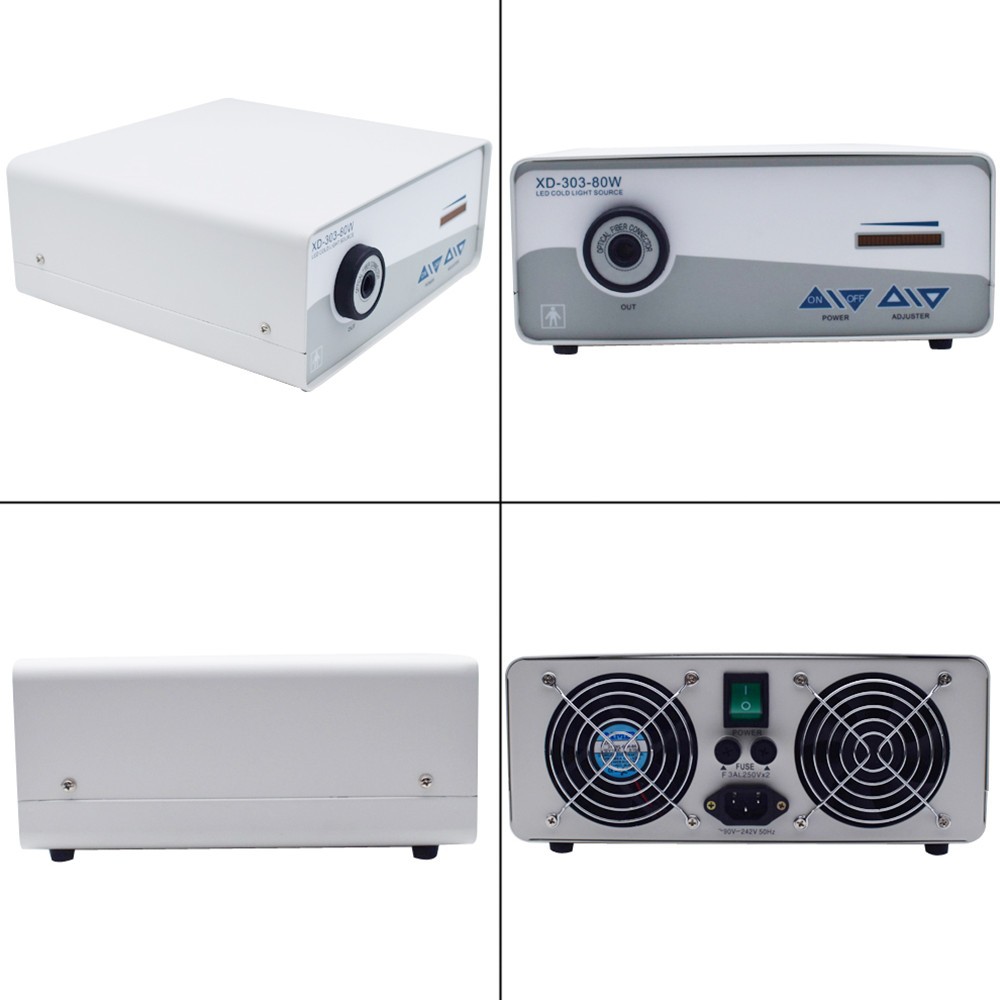 80W Medical LED Cold Light Source for Endoscope Microscope Inspection or Surgery