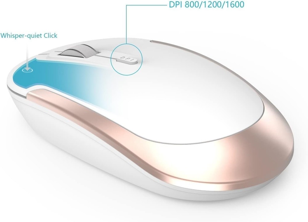 Ultra Slim Wireless Keyboard and Mouse Combo - Quiet Operation, High Efficiency