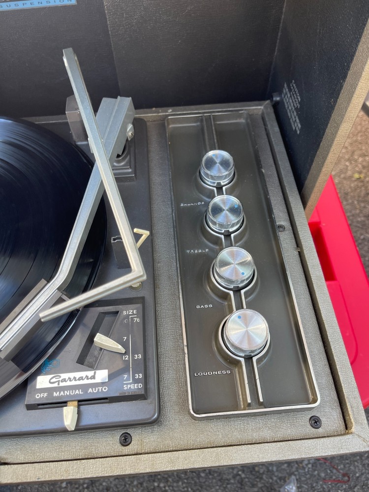 Sylvania Exponent 4/10 Solid State Garrard Record Player Turntable Tested Repair