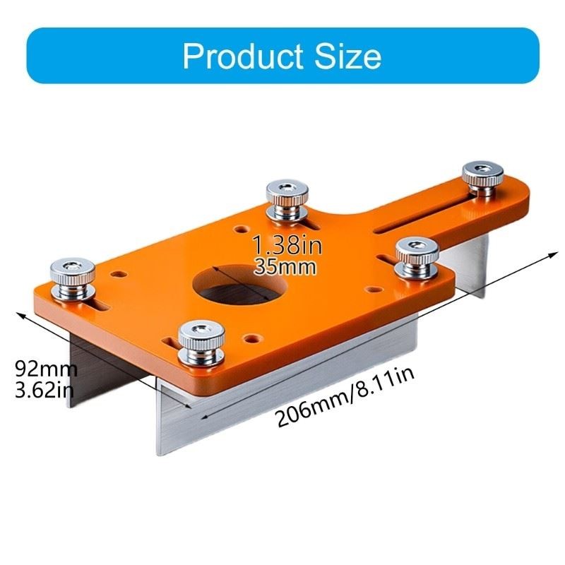 Woodworking Router Insert Plate With Adjustable Thickness For Project Stability