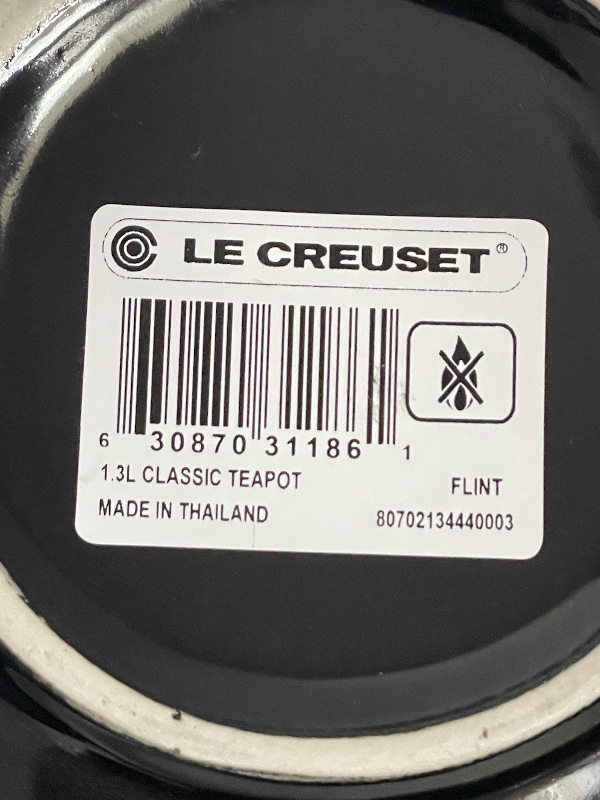 Le Creuset Stoneware Classic Teapot - Flint- 1.3L NWT