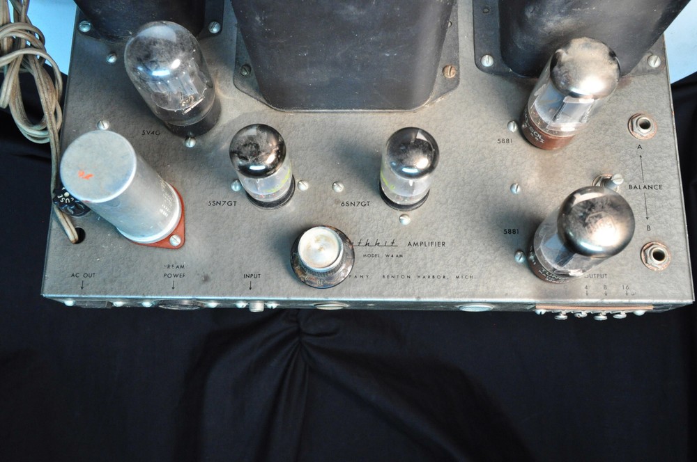Heathkit W4-AM Mono Tube Amplifier Pair Need Servicing