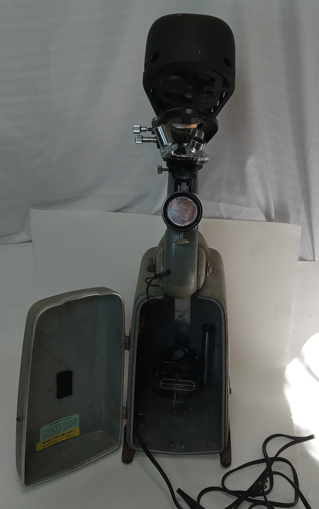 BIOSCOPE MFG. CO. Model 60 Projecting Microscope w/ Case Tulsa OH