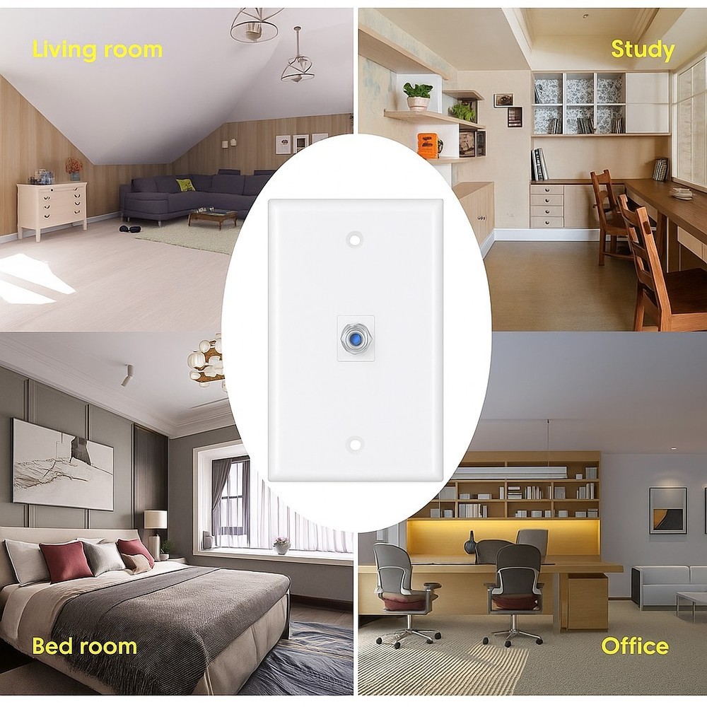 F-Type Keystone Jack Insert Coax Cable Coupler for Wall Plates 1-500 Pack LOT