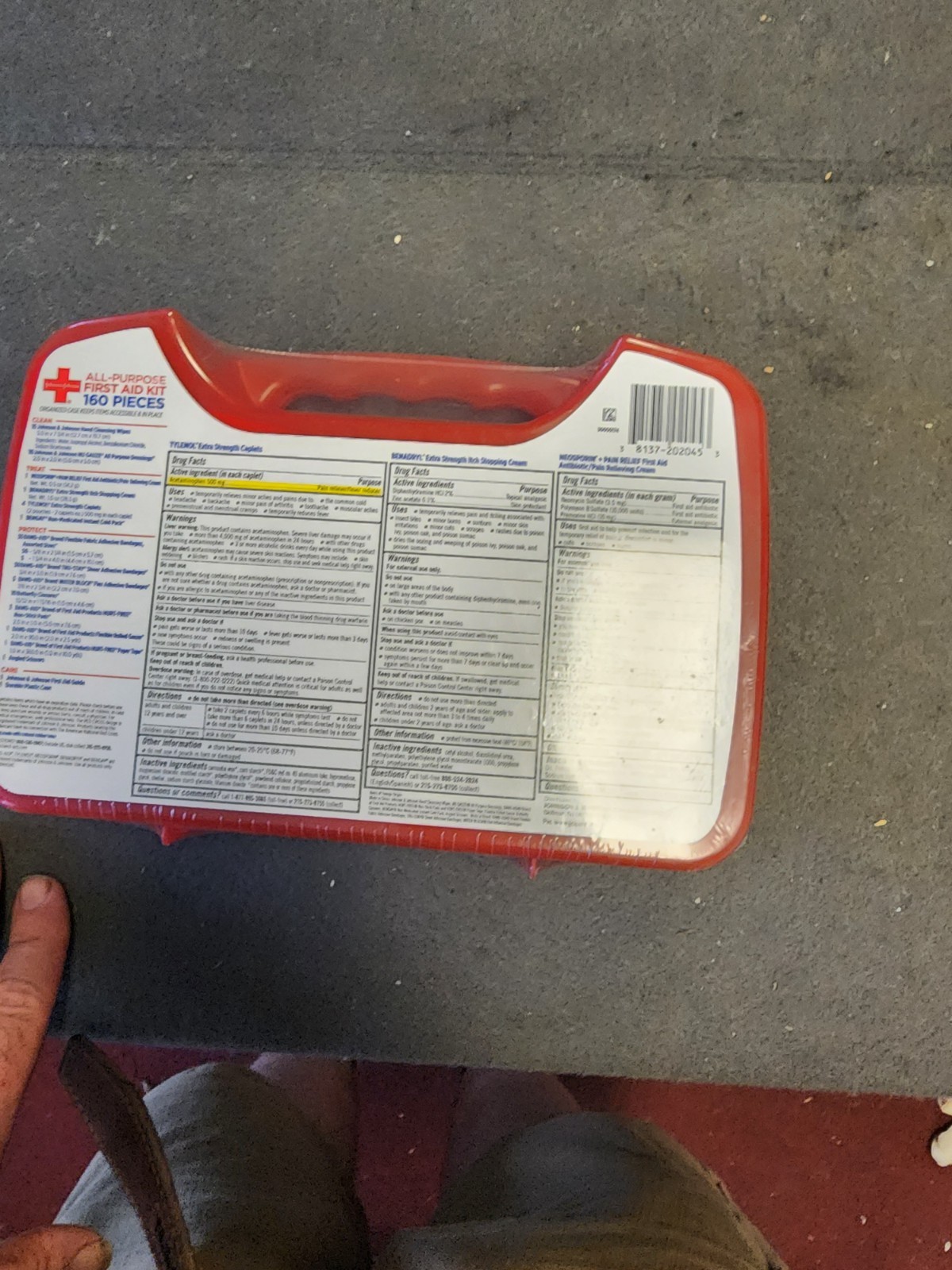 Johnson & Johnson All-Purpose Compact First Aid Kit, 160 pc Exp 12/31/25