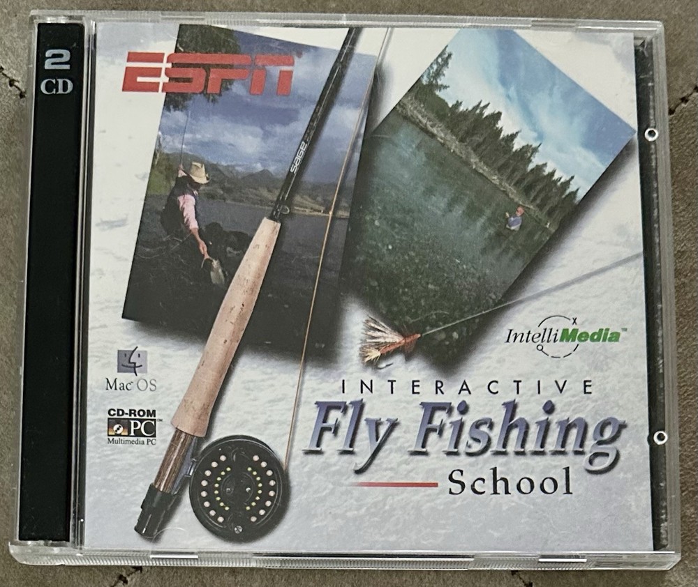 ESPN Interactive Fly Fishing School (CD, 2 Discs, 1995, IntelliMedia)