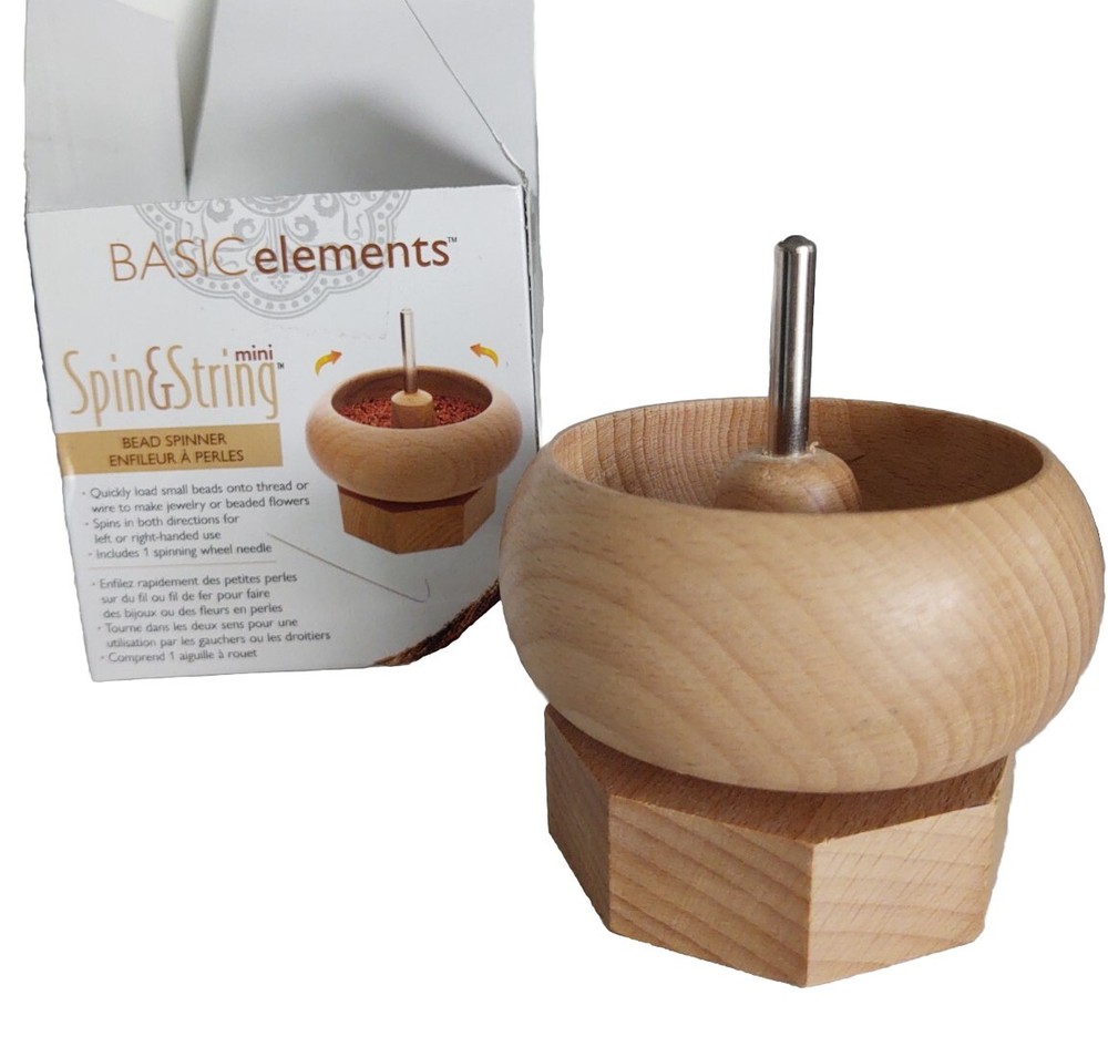 Bead Spinner Spin & String (SW16) Mini Wooden Bead Stringing Tool Beadsmith