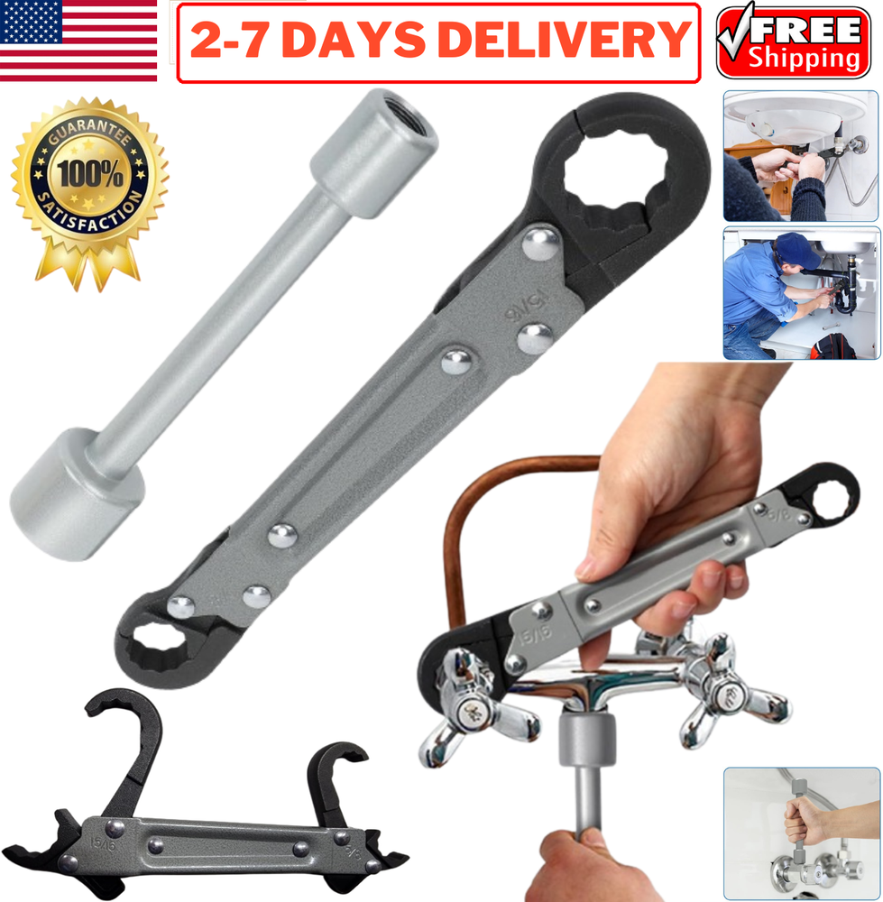 Plumbing Tools Angle Stop Removal Wrench Kit Removing Compression Ring Angle-On