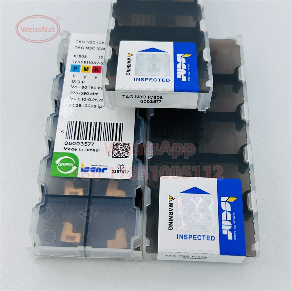 ISCAR TAG N3C IC808  CARBIDE INSERTS 10PCS Grooving Insert NEW