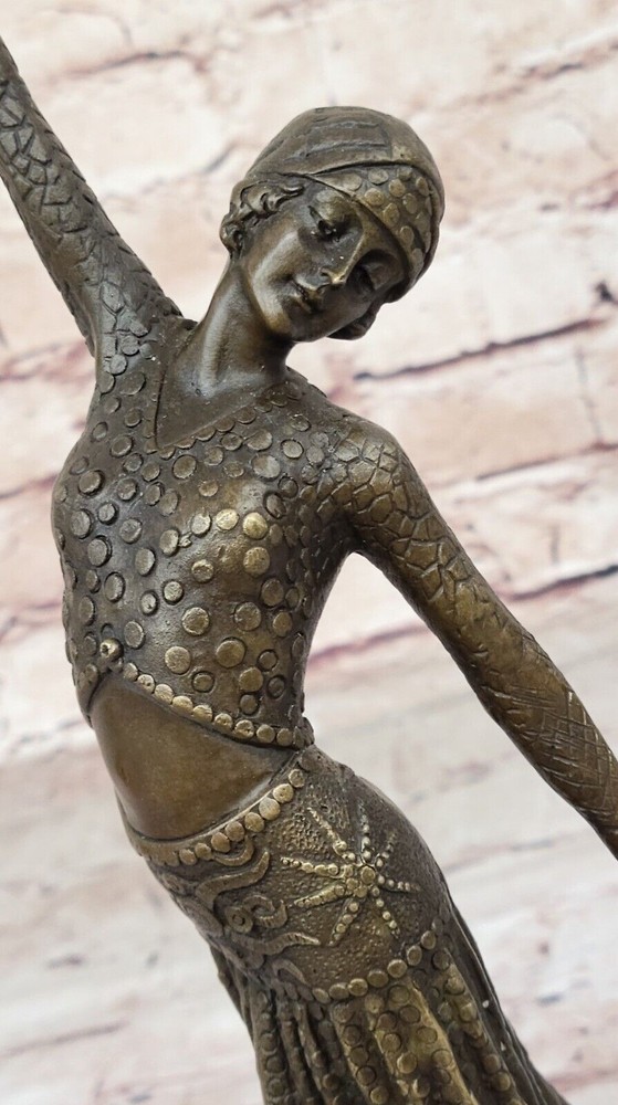 Elegant Pose Dancer by Chiparus Lost Wax Bronze Masterpiece Handmade Decor
