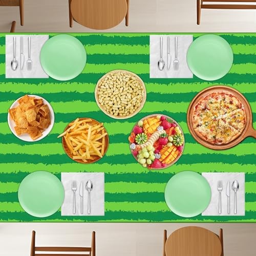 Pack Watermelon Rind Tablecloth Green Melon Rectangle Table Cloth Melon Party 6