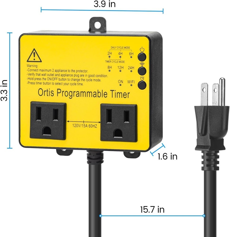 WiFi Pool Timer Switch for Smart Life App Control - Dual Socket Convenience